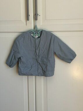 💙✨ H&M Adorables Spring/Fall Puffer Coat – Grey-Blue – 9–12M ✨💙